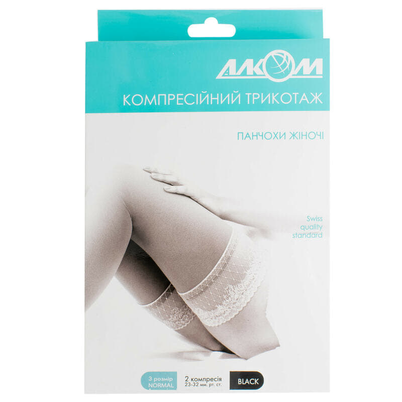 *Н03 6042 Чулки женские 2компр р.3 черн