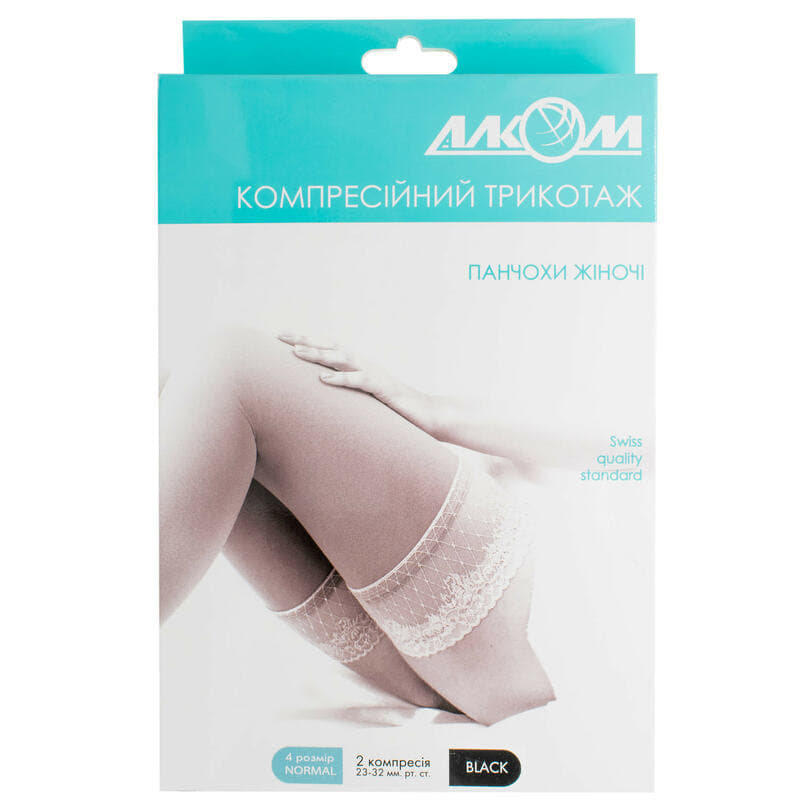 *Н03 6042 Чулки женские 2компр р.4 черн