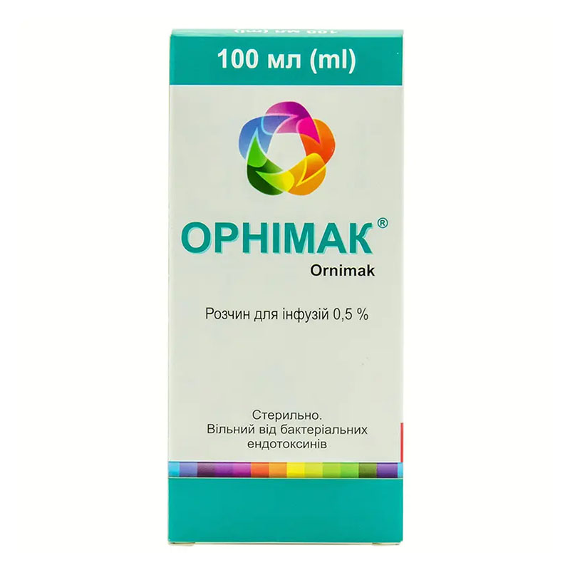 Орнимак раствор для инфузий 5 мг/мл по 100 мл во флаконе 1 шт. - Инфузия Орнимак раствор для инфузий 5 мг/мл по 100 мл во флаконе 1 шт. - Инфузия