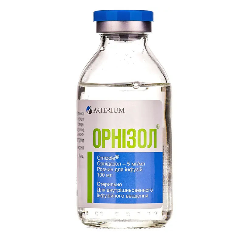 Орнізол розчин для інфузій 5 мг/мл по 100 мл у флаконі 1 шт.