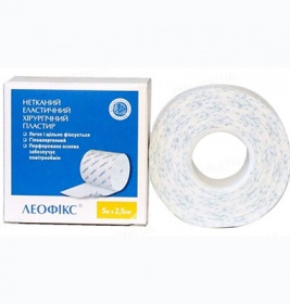*Лейкопластир ЛЕОФІКС хір.эласт.нетк.2,5смх5м №1