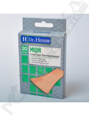 *Лейкопластир H Dr.House набір Міцні 7,2 см*2,3 см ткана основа №20