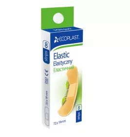 *Лейкопластир ECOPLAST еластичний тканий 7,2*1,9см №8