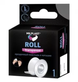 *Лейкопластир Milplast Roll Transparent прозор.5м*2,5см кат.
