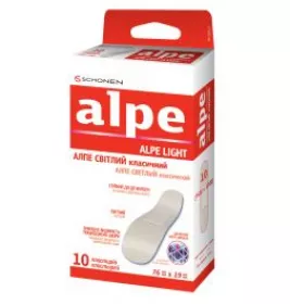 *Лейкопластир Алпе класик світлий 7.6*1.9 №10