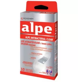 *Лейкопластир Алпе з іонами срібла класик антибактеріальний прозорий №10