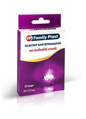 *Family Plast Пластырь мед. бактерицид. шовная основа 25мм*72мм