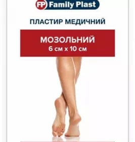 *Лейкопластир FP Family Plast мед. мозольний 6см*10см №1