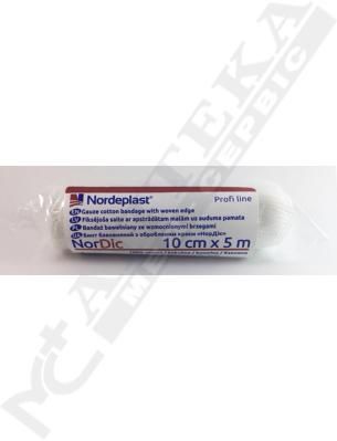 *Бинт NORDEPLAST НорДік бавовняний з обробл. краєм 10 см*5 м
