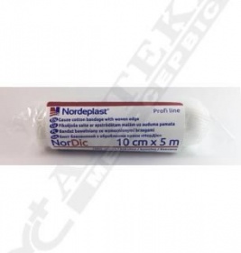 *Бинт NORDEPLAST НорДік бавовняний з обробл. краєм 10 см*5 м