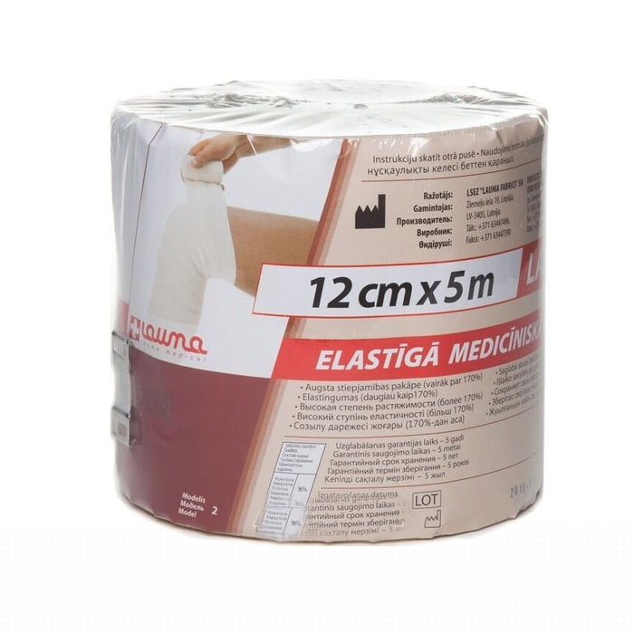 Бинт LAUMA еласт. мед. модель 2 Latex Free 12см*5м