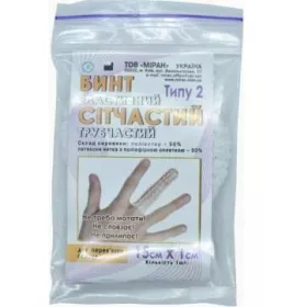 Бинт Тип-2 еласт.сітчаст.труб.15смх1см Міран