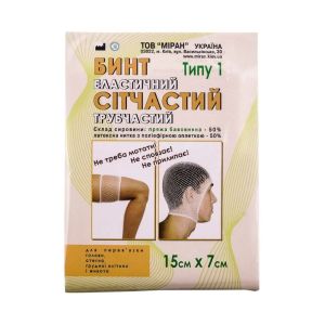 Бинт эласт.сетчат.труб.Тип-1 15смх7см хлопок (голова,бедро) Миран Бинт эласт.сетчат.труб.Тип-1 15смх7см хлопок (голова,бедро) Миран