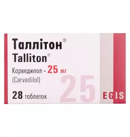Таллітон таблетки по 25 мг 28 шт. (14х2)