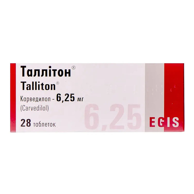 Таллітон таблетки по 6.25 мг 28 шт. (7х4)