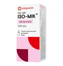 Изо-мик спрей 1.25 мг/доза по 15 мл (300 доз) во флаконе