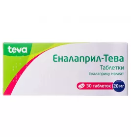 Еналаприл-Тева таблетки по 20 мг 30 шт.