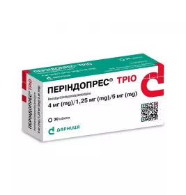 Периндопрес Тріо-Дарниця таблетки по 4 мг/1.25 мг/5 мг 30 шт.
