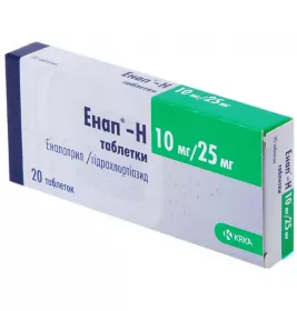 Енап-Н КРКА таблетки по 10 мг/25 мг 20 шт. (10х2)