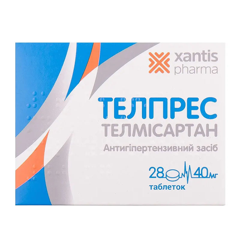 Телпрес таблетки по 40 мг 28 шт. (14х2)