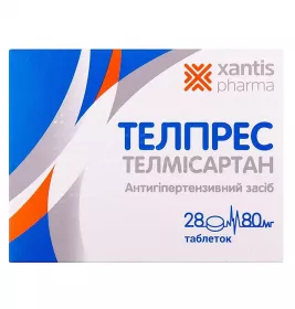 Телпрес таблетки по 80 мг 28 шт. (14х2)