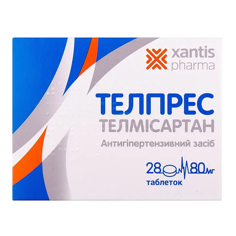 Телпрес таблетки по 80 мг 28 шт. (14х2)