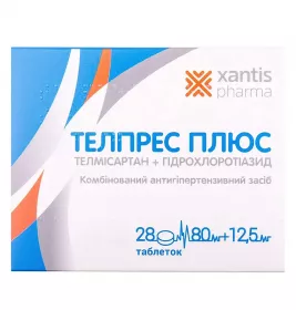 Телпрес плюс таблетки по 80 мг/12.5 мг 28 шт. (14х2)