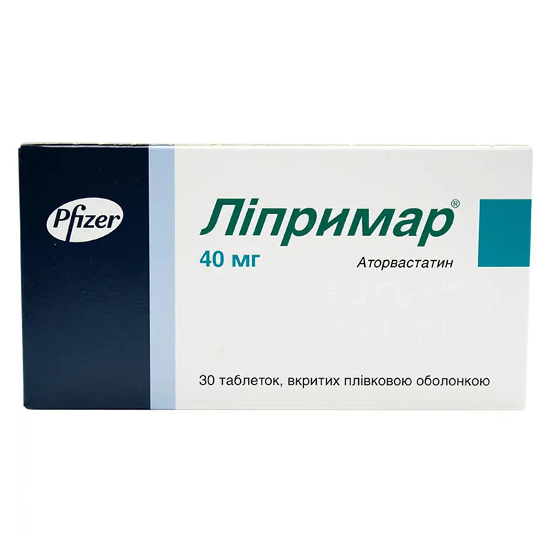 Ліпримар таблетки по 40 мг 30 шт. (10х3)