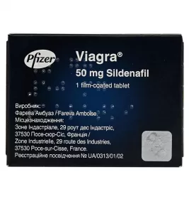 Віагра таблетки по 50 мг 1 шт.