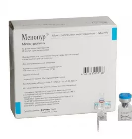 Менопур порошок по 75 Мо фсг/75 Мо лг у флаконі 10 шт.