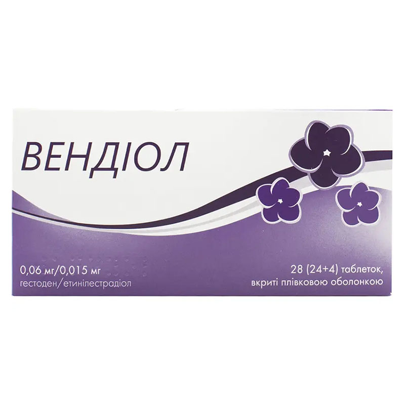 Вендиол табл. 0,06мг/0,015мг №28