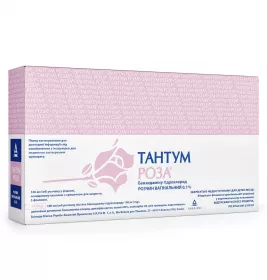 Тантум Роза раствор 0.1% по 140 мл во флаконе 5 шт.