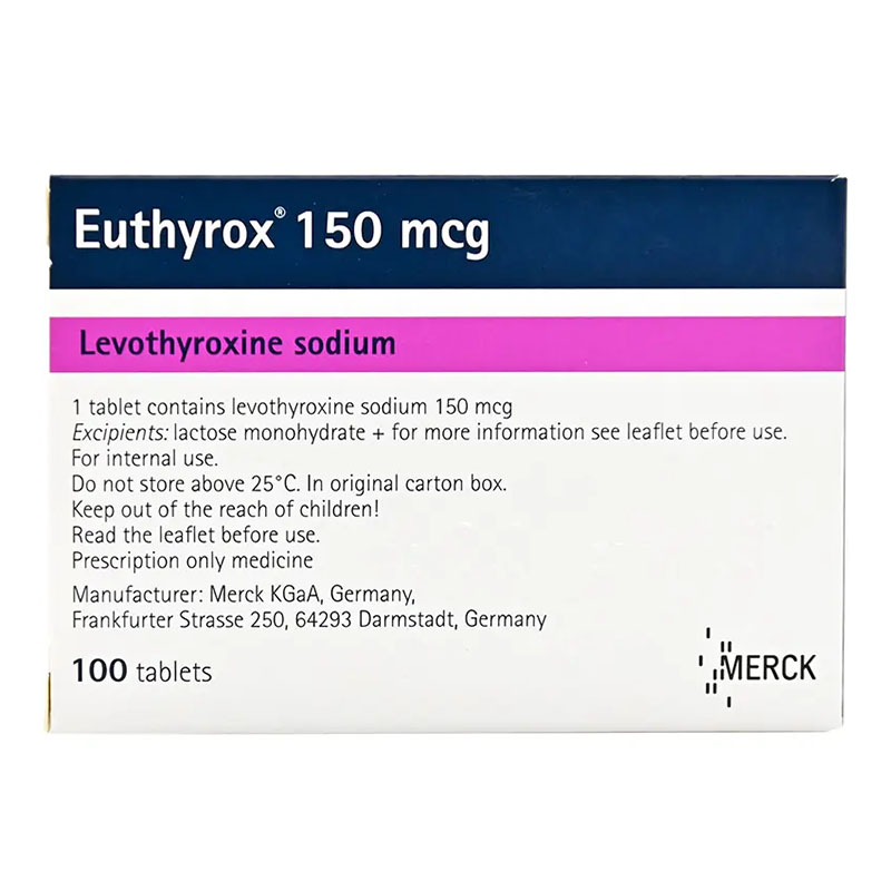 Эутирокс таблетки по 150 мкг 100 шт. (25х4)