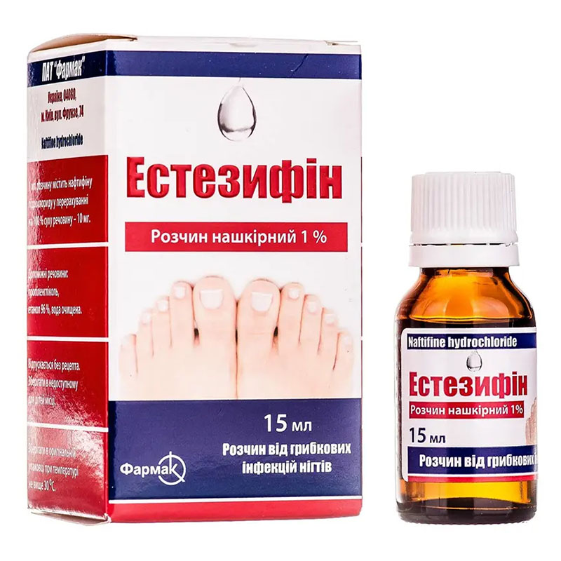 Естезифін розчин 1% по 15 мл у флаконі
