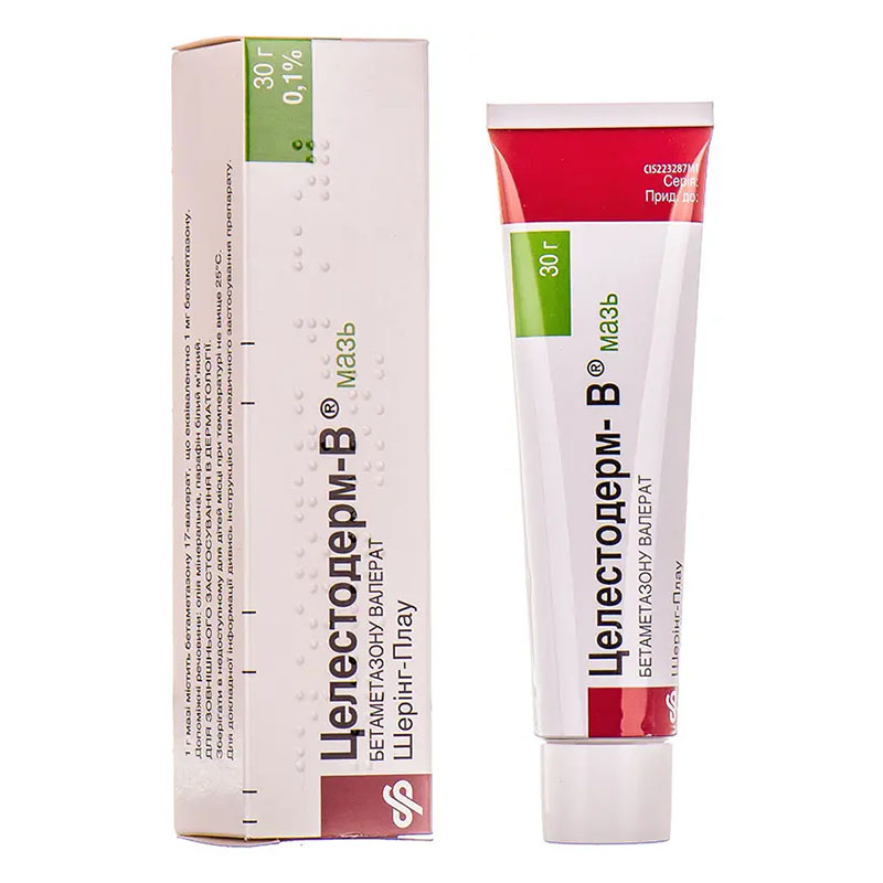 Целестодерм-В мазь 0.1% по 30 г у тубах 1 шт.