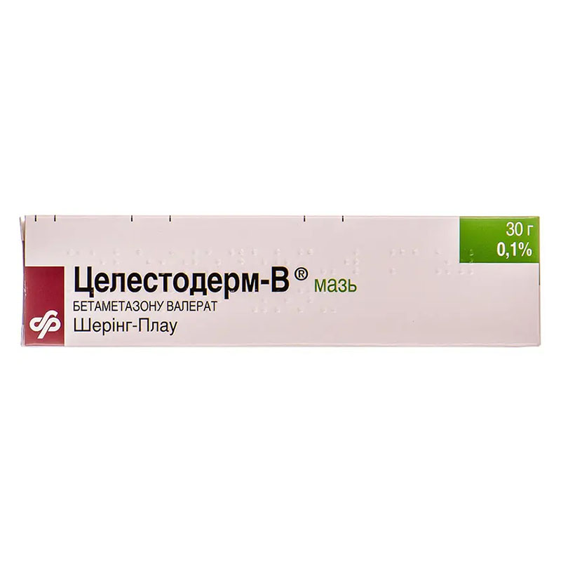 Целестодерм-В мазь 0.1% по 30 г у тубах 1 шт.