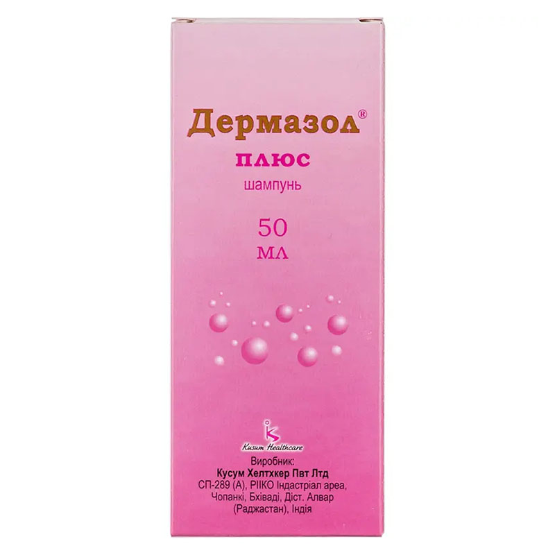 Дермазол Плюс шампунь по 50 мл у флаконі 1 шт.