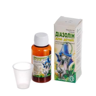 Диазолин-Здоровье для детей гранулы 0.6 г/100 мл по 9 г во флаконе