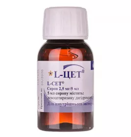 L-цет сироп 2.5 мг/5 мл по 60 мл у флаконі