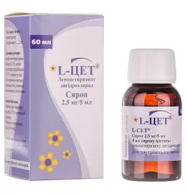 L-цет сироп 2.5 мг/5 мл по 60 мл у флаконі