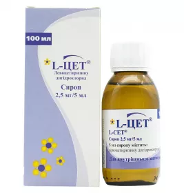 L-цет сироп 2.5 мг/5 мл по 100 мл у флаконі