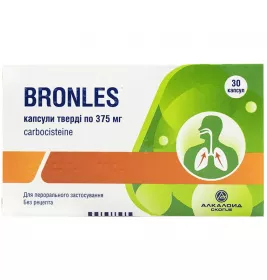 Бронлес капсули по 375 мг 30 шт. (10х3)