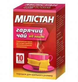 Милистан горячий чай от кашля порошок по 6 г в пакетиках 10 шт.