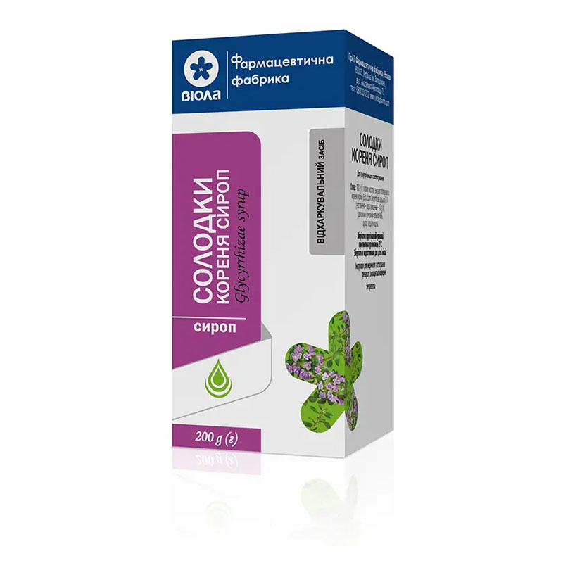 Солодки кореня сироп по 200 г у флаконі 1 шт. - Віола