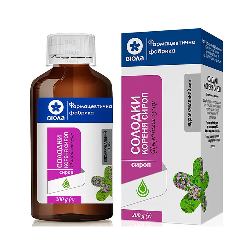 Солодки кореня сироп по 200 г у флаконі 1 шт. - Віола