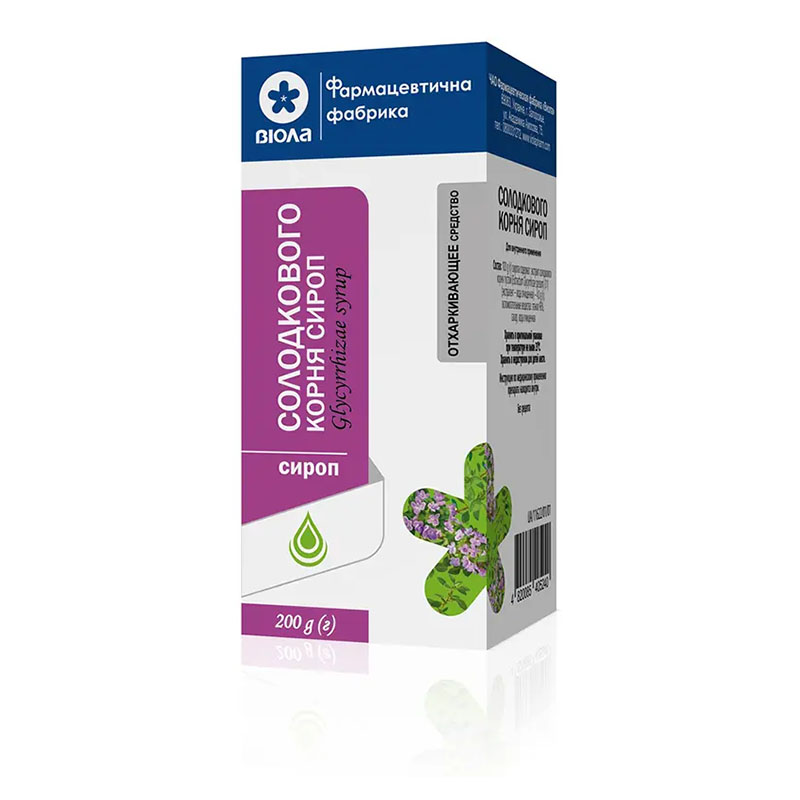 Солодки кореня сироп по 200 г у флаконі 1 шт. - Віола