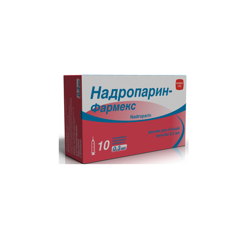 Надропарин-Фармекс раствор для инъекций 9500 анти-Ха МЕ/мл по 0.4 мл в шприцах 10 шт. Надропарин-Фармекс раствор для инъекций 9500 анти-Ха МЕ/мл по 0.4 мл в шприцах 10 шт.