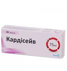 Кардісейв таблетки по 75 мг 30 шт. (10х3)