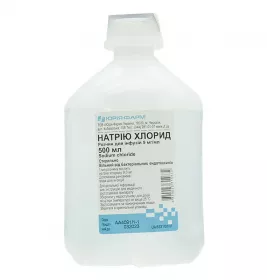 Натрію хлорид розчин для інфузій 0,9% по 500 мл у флаконі Bottle Pack - Юрія-фарм