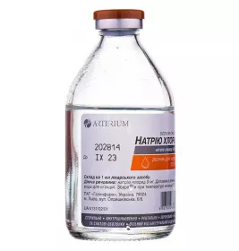 Натрію хлорид розчин для інфузій 0,9% по 200 мл у скляному флаконі 1 шт. - Артеріум
